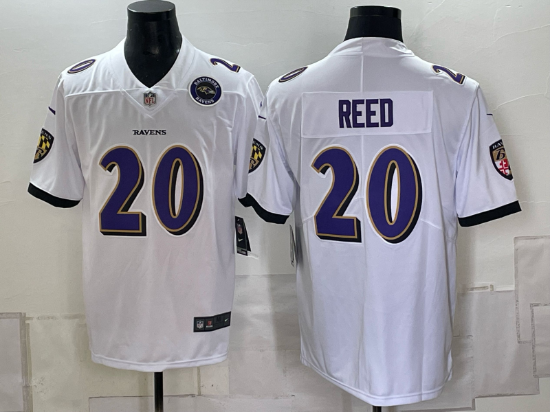 Men Baltimore Ravens #20 Reed white Nike 2026 NFL Jersey 1005001